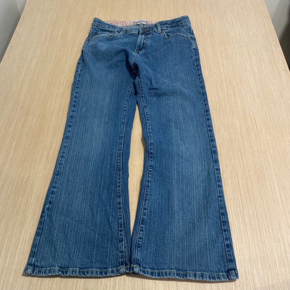 Levis 517 Stretch Flare Jeans Womens Medium Wash Blue Denim 517-0402